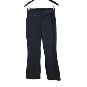 Obermeyer High Rise Stretch Flare Lined Ski Pants in Black Snow Women's 10